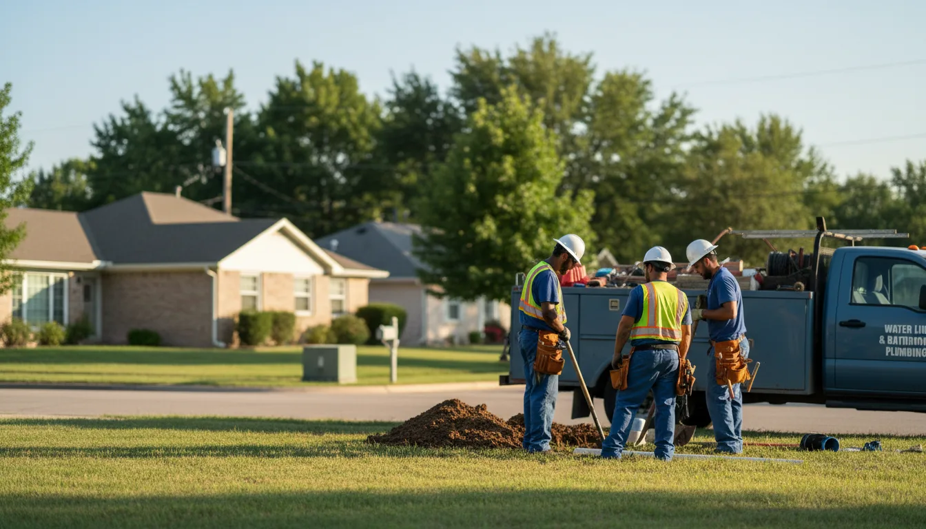 Residential water line and bathroom plumbing service in Easton, MA